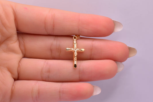 Dije Cruz cristo / 0.68 Gr / 2.5 Cm / Oro amarillo 18k