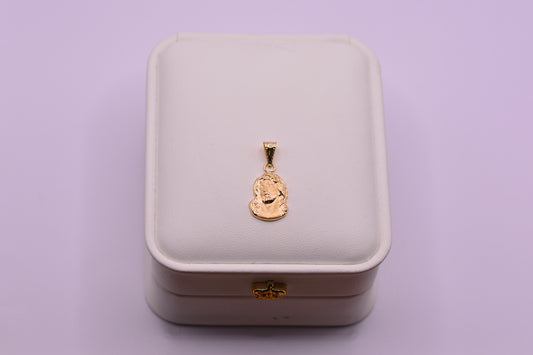 Dije Rostro de cristo silueta / 0.88 Gr / 2.3 Cm / Oro amarillo 18k
