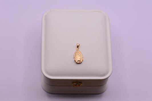 Dije Virgen guadalupe silueta diamantada / 0.67 Gr / 2 Cm / Oro amarillo 18k