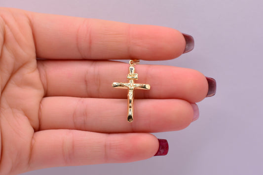 Dije Cruz cristo / 0.90 Gr / 3.5 Cm / Oro amarillo 18k