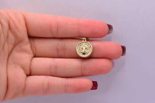 Dije San benito / 0.89 Gr / 2 Cm / Oro amarillo 18k