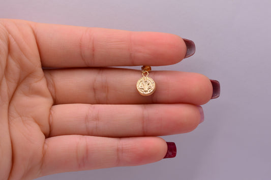 Dije San benito / 0.47 Gr / 2 Cm / Oro amarillo 18k