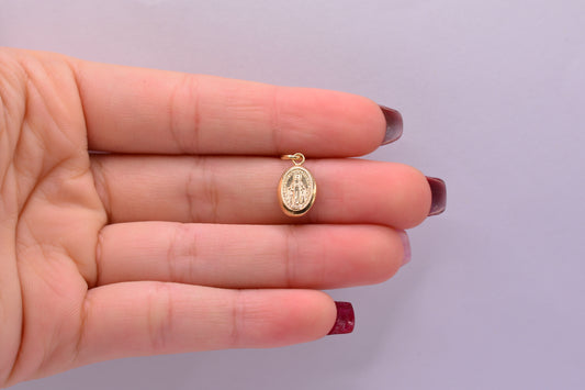 Dije Virgen milagrosa / 0.51 Gr / 1.8 Cm / Oro amarillo 18k