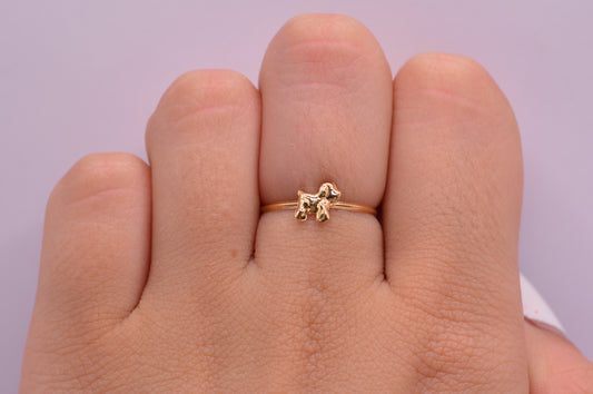 Anillo Perrito liso / 0.47 Gr / Talla 6 1/2 / Oro amarillo 18k