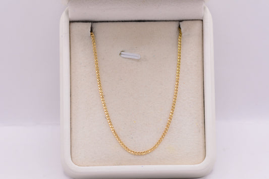 Cadena Mini cubana / 1,54 Gr / 45 Cm / 1,45 mm / Oro amarillo 18k / It