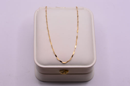 Cadena Flor espejo especial / 1.25 Gr / 50 Cm / 1.30 mm / Oro amarillo 18k / It