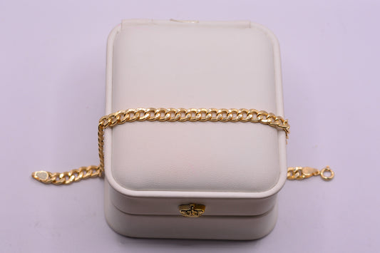 Pulso Cubano / 2.79 Gr / 20.5 Cm / 5.60 mm / Oro amarillo 18k / It