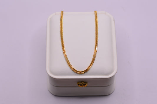 Cadena Cubana doble / 5.45 Gr / 60 Cm / 2.50 mm / Oro amarillo 18k / It