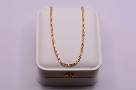 Cadena Cubana doble especial / 3.31 Gr / 60 Cm / 2.50 mm / Oro amarillo 18k / It