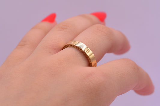 Anillo CT circones / 2.51 Gr / Talla 6 1/2 / Oro amarillo 18k / It