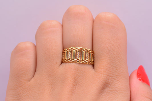 Anillo Imperio / 2.65 Gr / Talla 8 / Oro amarillo 18k / It