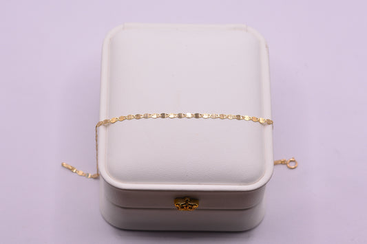Pulso plano / 0.89 Gr / 18 Cm / 2.34 mm / Oro amarillo 18k / It