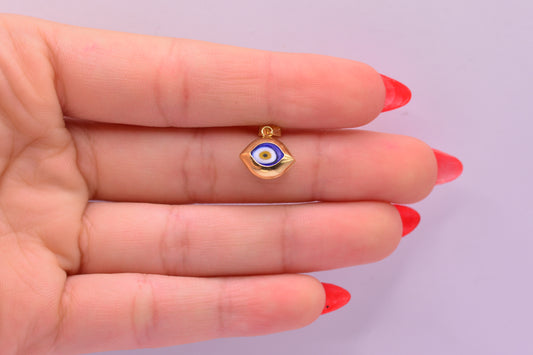 Dije Ojo turco / 0.93 Gr / 1.5 Cm / Oro amarillo 18k / It