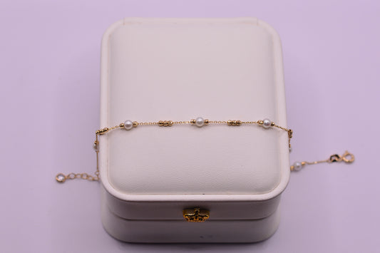Pulso Perlas / 1.93 Gr / 19 Cm / 3.66 mm / Oro amarillo 18k / It