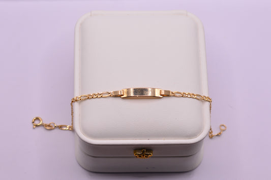 Pulso 3x1 placa / 3.06 Gr / 18 Cm / 2.85 mm / Oro amarillo 18k / It