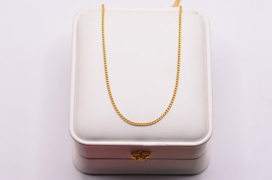 Cadena mini cubana / 1,88 Gr / 45 Cm / 1 mm / Oro amarillo 18k / It