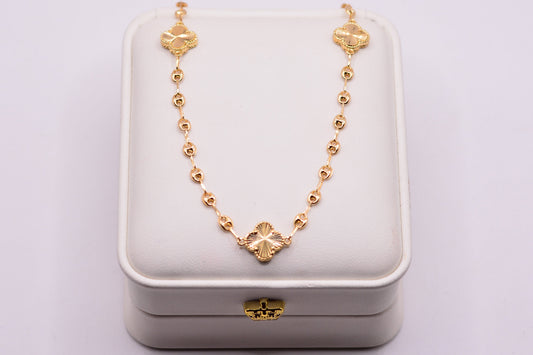 Cadena Gc trebol / 5,76 Gr Broche 0,15 / 45 Cm / Oro amarillo 18k