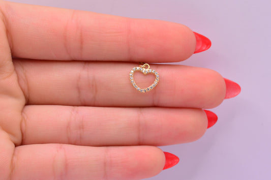 Dije Corazon circones / 0.40 Gr / 1.3 Cm / Oro amarillo 18k
