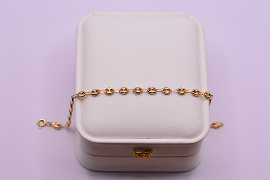 Pulso Gc diamantado / 2.73 Gr / 18 Cm / 4.22 mm / Oro amarillo 18k