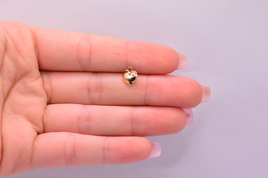 Dije Corazon inflado liso / 0.22 Gr / 1 Cm / Oro amarillo 18k