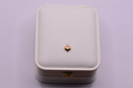 Herraje Corazon inflado liso / 0.20 Gr / 1 Cm / Oro amarillo 18k