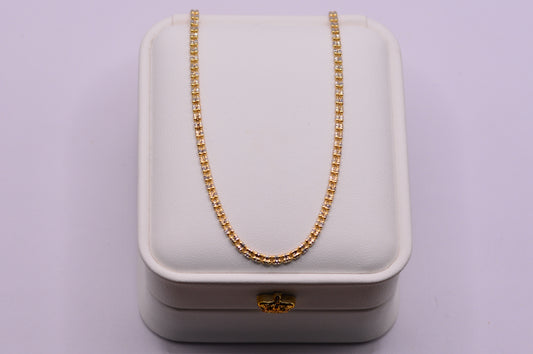 Cadena Ice / 6.85 Gr / 50 Cm / 2.35 mm / Oro amarillo y Oro blanco 18k / It