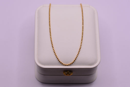 Cadena Militar / 4.80 Gr / 45 Cm / 1.52 mm / Oro amarillo 18k / It