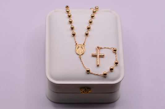 Rosario Virgen milagrosa / 7.38 Gr / 50 Cm / 4 mm / Oro amarillo 18k / It