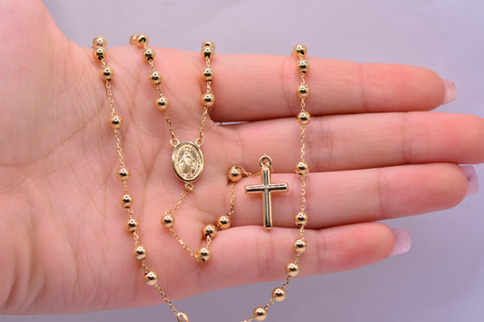 Rosario Virgen milagrosa / 7.38 Gr / 50 Cm / 4 mm / Oro amarillo 18k / It