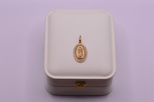 Dije Virgen guadalupe circones / 2.12 Gr / 3 Cm / Oro amarillo 18k