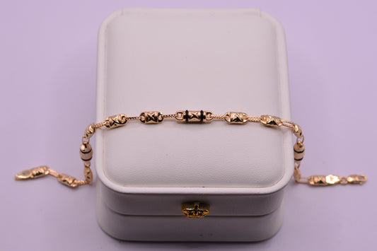 Pulso Rustico X / 4.22 Gr / 21 Cm / 4.10 mm / Oro amarillo 18k