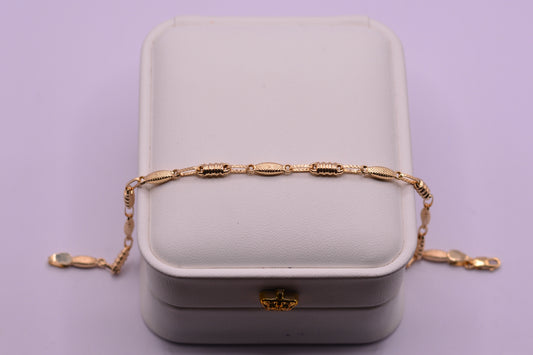 Pulso Rustico Dubai / 3.46 Gr / 20.5 Cm / 3.66 mm / Oro amarillo 18k