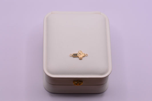 Herraje Cruz rostro de cristro / 0.44 Gr / 1.8 Cm / Oro amarillo 18k