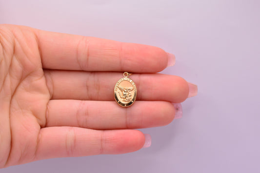 Dije San Miguel Arcangel / 0.96 Gr / 2.3 Cm / Oro amarillo 18k