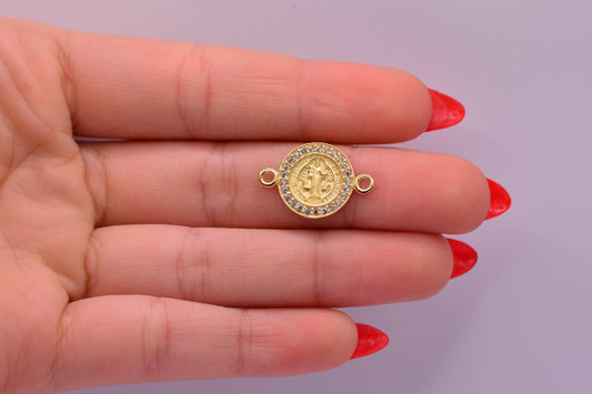 Herraje San Benito circones / 1.96 Gr / 2 Cm / Oro amarillo 18k