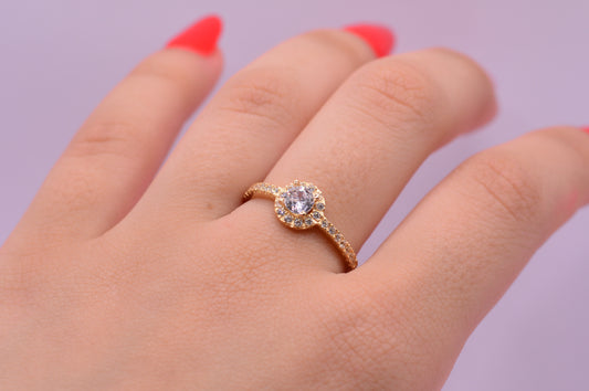 Anillo Roma / 2.52 Gr / Talla 7 1/2 / Oro amarillo 18k