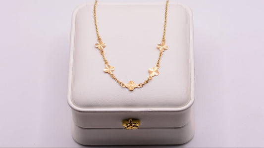Pulso Trebol / 1,44 Gr / 17 Cm / Oro amarillo 18k