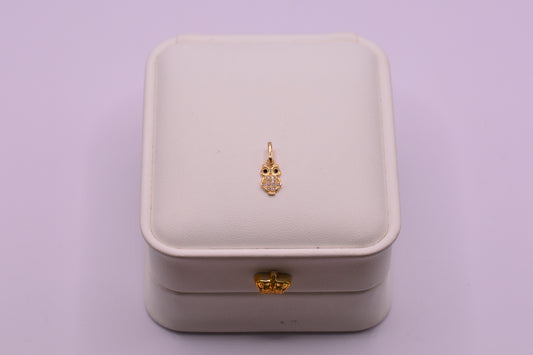 Dije Buho circones / 0.64 Gr / 1.5 Cm / Oro amarillo 18k