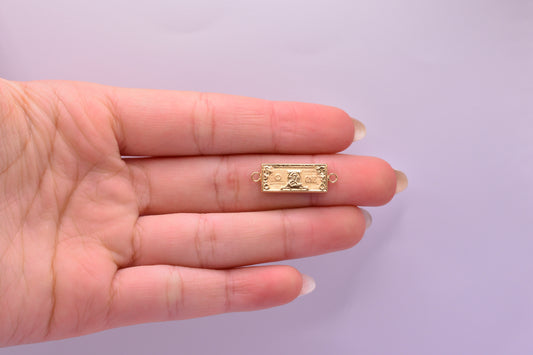 Herraje Dolar diamantado  / 0.82 Gr / 2.5 Cm / Oro amarillo 18k