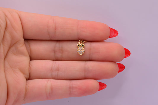 Dije Buho circones / 0.64 Gr / 1.5 Cm / Oro amarillo 18k