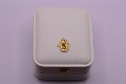 Herraje Virgen guadalupe circones / 2.07 Gr / 1.7 Cm / Oro amarillo 18k