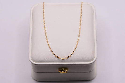 Cadena Flor Espejo / 0,92 Gr / 50 Cm / 1,6 mm / Oro amarillo 18k / It