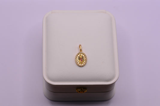 Dije Virgen guadalupe circones / 1.70 Gr / 2 Cm / Oro amarillo 18k