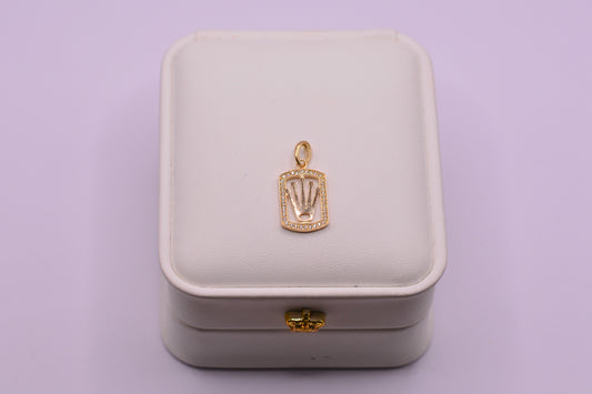 Dije Corona  circones / 1.70 Gr / 2.5 Cm / Oro amarillo 18k