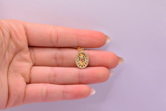 Dije Virgen guadalupe circones / 1.70 Gr / 2 Cm / Oro amarillo 18k