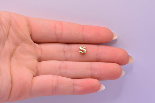Herraje Letra S / 0.29 Gr / 0.6 Cm / Oro amarillo 18k