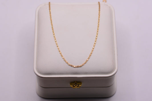 Cadena Plana / 1,95 Gr / 50 Cm / 1,76 mm / Tres oros 18k / It