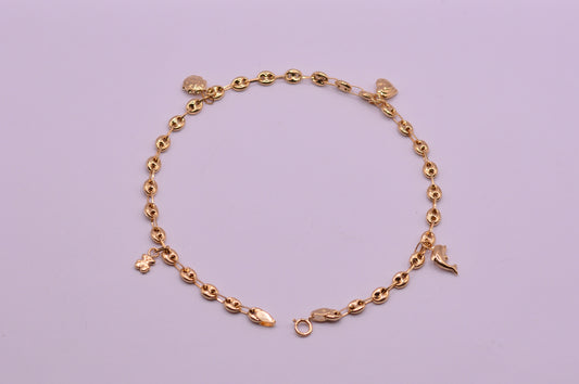 Tobillera Gc / 4.10 Gr / 24 Cm / 4.20 mm / Oro amarillo 18k
