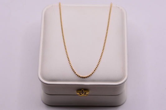 Cadena Militar / 2,00 Gr / 60 Cm / 0,9 mm / Oro amarillo 18k / It