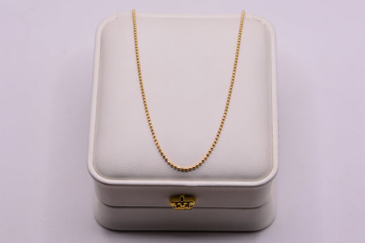 Cadena Militar / 2.20 Gr / 50 Cm / 0,98 mm / Oro amarillo 18k / It